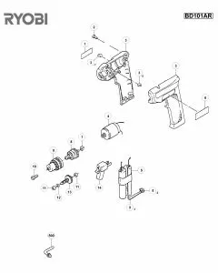 Buy A Ryobi BD101AR Spare part or Replacement part for Your Cordless Drill and Fix Your Machine Today